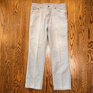 Levi's 977 Vintage 1999 Grey Jeans Straight Leg Pants 36x30‎ Leather Tab